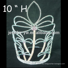 Hochzeits-Haar-Zusätze Silber überzogene Kristalltiara-Blumenmädchen-Barrettes